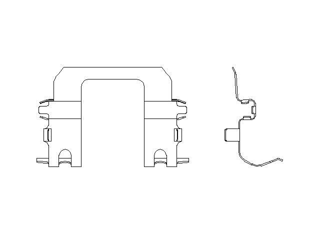 Better Brake Parts Disc Brake Pad Retaining Clip P/N:12333 Fits: Acura Slx 99-96, Honda Passport 02-94, Isuzu Amigo 00-98, Isuzu Amigo 1994, Isuzu Axiom 04-02, Isuzu Rodeo 04-94, Isuzu Rodeo Sport 03-01, Isuzu Trooper 02-92, Isuzu Vehicross 01-99 - Image 1