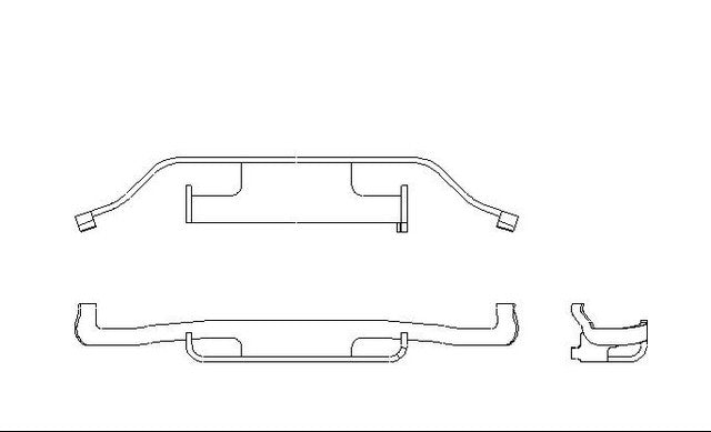 Better Brake Parts Disc Brake Pad Retaining Clip P/N:12384 Fits: BMW 128i, BMW 228i Gran Coupe, BMW 228i Xdrive Gran Coupe, BMW 318i, BMW 318is, BMW 318ti, BMW 323ci, BMW 323i, BMW 323is, BMW 325 - Image 1