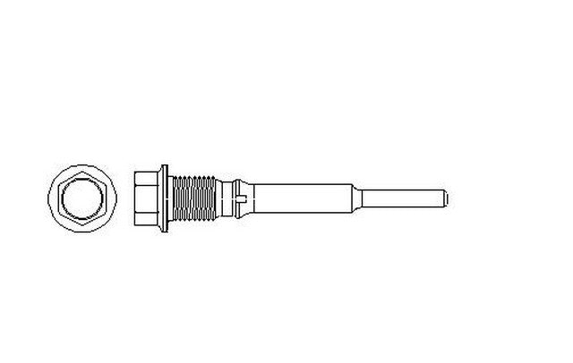 Better Brake Parts Disc Brake Caliper Pin P/N:12398 Fits: Buick Century, Buick Park Avenue, Buick Regal, Buick Riviera, Cadillac Deville, Cadillac Seville, Chevrolet Venture, Oldsmobile Aurora, Oldsmobile Intrigue - Image 1