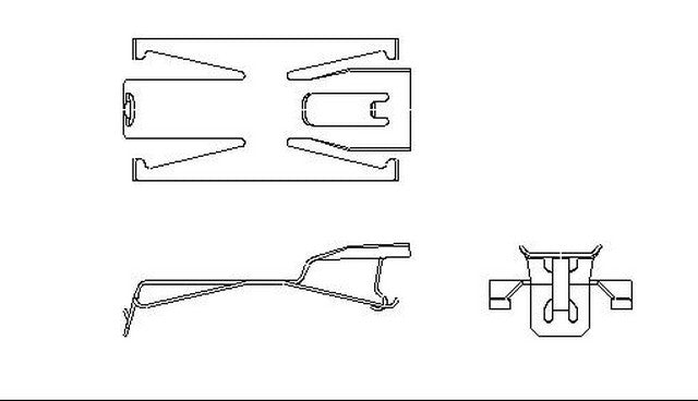 Better Brake Parts Disc Brake Pad Retaining Clip P/N:12450 Fits: Chevrolet Camaro 02-98, Chevrolet Classic 05-04, Chevrolet Malibu 03-97, Oldsmobile Alero 04-99, Oldsmobile Cutlass 99-97, Pontiac Firebird 02-98, Pontiac Grand Am 05-99 - Image 1