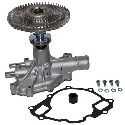 GMB Engine Water Pump with Fan Clutch P/N:125-0001 Fits: Ford Bronco, Ford E-150 Econoline, Ford E-150 Econoline Club Wagon, Ford E-250 Econoline, Ford E-250 Econoline Club Wagon, Ford E-350 Econoline, Ford E-350 Econoline Club Wagon - Image 1
