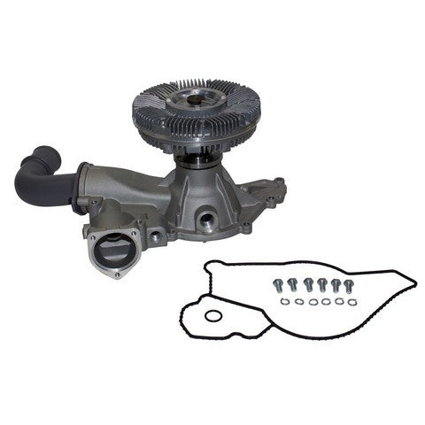 GMB Engine Water Pump with Fan Clutch P/N:125-0016 Fits: Ford E-350 Econoline 97-96, Ford E-350 Econoline Club Wagon 97-96, Ford Econoline Super Duty 97-96, Ford F-250 1996, Ford F-350 97-96, Ford F-59 Commercial Stripped Chassis 97-96 - Image 1