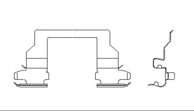 Better Brake Parts Disc Brake Pad Retaining Clip P/N:12500 Fits: Lexus Es300 01-97, Lexus Rx300 01-99, Toyota Avalon 04-98, Toyota Camry 01-97, Toyota Solara 03-99 - Image 1