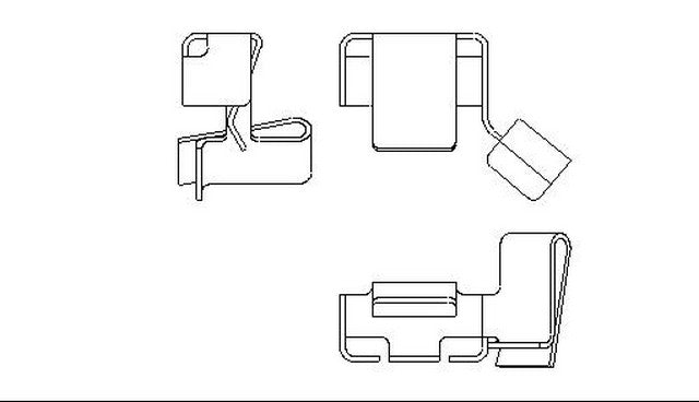 Better Brake Parts Disc Brake Pad Retaining Clip P/N:12523 Fits: Chevrolet Blazer 05-97, Chevrolet S10 04-98, GMC Jimmy 05-97, GMC Sonoma 04-98, Isuzu Hombre 00-98, Oldsmobile Bravada 01-97 - Image 1