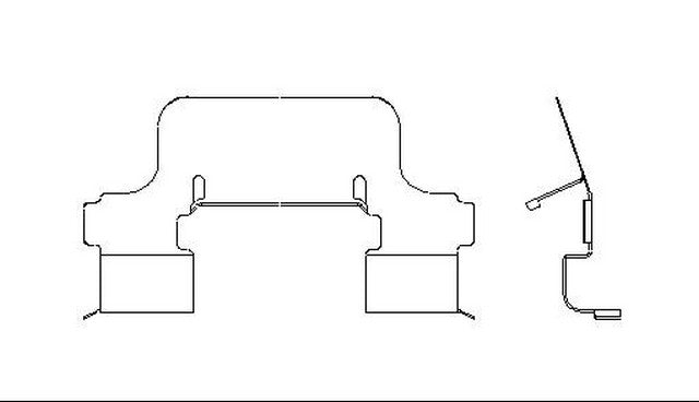 Better Brake Parts Disc Brake Pad Retaining Clip P/N:12546 Fits: Cadillac Xlr 09-04, Chevrolet Corvette 13-97 - Image 1