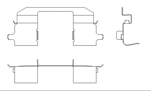 Better Brake Parts Disc Brake Pad Retaining Clip P/N:12586 Fits: Acura Cl 99-97, Acura Ilx 15-13, Honda Accord 17-90, Honda Civic 21-12, Honda Cr-v 06-02, Honda Cr-v 16-12, Honda Cr-z 2016, Honda Element 11-03, Honda Fit 14-13, Honda Prelude 96-92 - Image 1