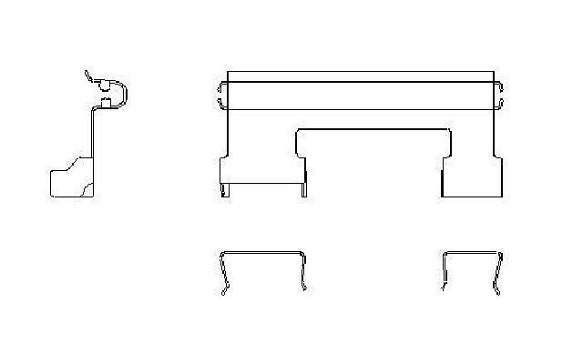 Better Brake Parts Disc Brake Pad Retaining Clip P/N:12603 Fits: Cadillac Escalade, Cadillac Escalade Esv, Cadillac Escalade Ext, Chevrolet Astro, Chevrolet Avalanche 1500, Chevrolet Avalanche 2500, Chevrolet Express 1500, Chevrolet Express 2500 - Image 1