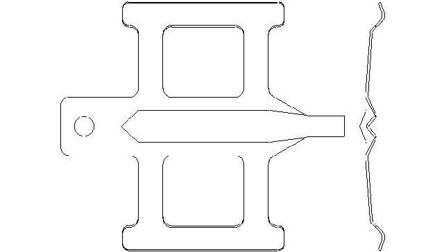 Better Brake Parts Disc Brake Pad Retaining Clip P/N:12616 Fits: Chevrolet C4500 Kodiak, Chevrolet C5500 Kodiak, Chevrolet C6500 Kodiak, Chevrolet C7500 Kodiak, Chevrolet W5500 Tiltmaster, Ford F-650, Ford F-750, GMC C4500 Topkick, GMC C5500 Topkick - Image 1