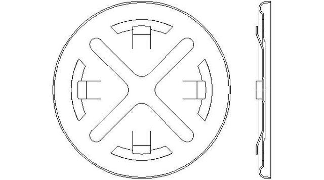 Better Brake Parts Brake Dust Shield P/N:12624 Fits: Chevrolet C4500 Kodiak, Chevrolet C5500 Kodiak, Chevrolet C6500 Kodiak, Chevrolet C7500 Kodiak, Chevrolet W5500 Tiltmaster, GMC C4500 Topkick, GMC C5500 Topkick, GMC C6500 Topkick, GMC C7500 Topkick - Image 1