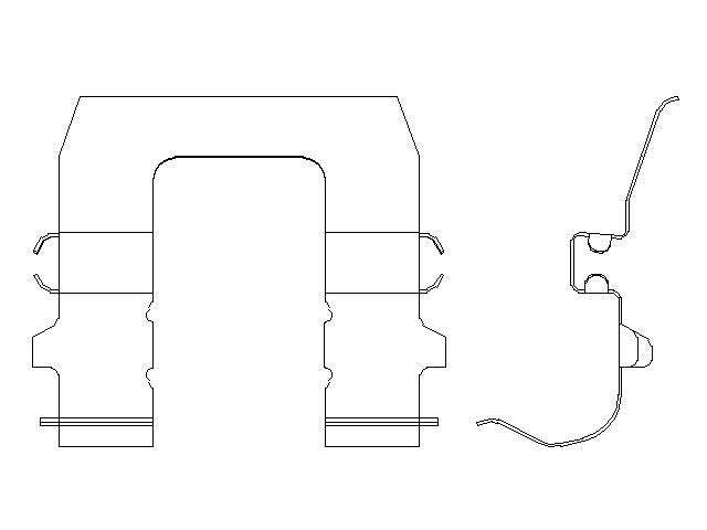 Better Brake Parts Disc Brake Pad Retaining Clip P/N:12645 Fits: Mitsubishi Montero 00-92 - Image 1