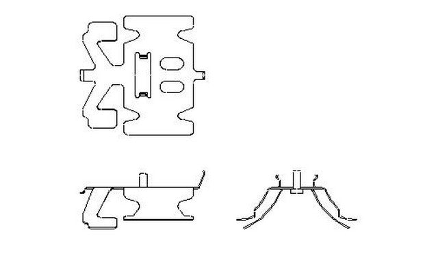 Better Brake Parts Disc Brake Pad Retaining Clip P/N:12653 Fits: Cadillac Deville, Cadillac Dts, Cadillac Escalade, Cadillac Escalade Esv, Cadillac Escalade Ext, Chevrolet Astro, Chevrolet Silverado 1500, Chevrolet Silverado 1500 Classic - Image 1