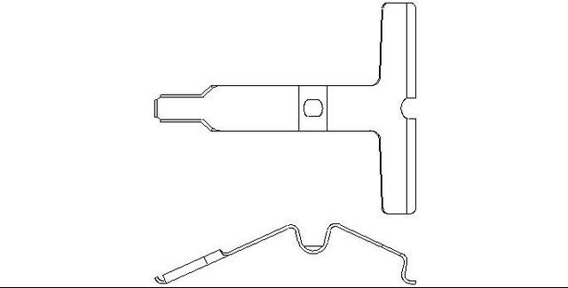 Better Brake Parts Disc Brake Pad Retaining Clip P/N:12670 Fits: Chrysler Crossfire, Mercedes-benz C230, Mercedes-benz C240, Mercedes-benz C280, Mercedes-benz C32 Amg, Mercedes-benz C320, Mercedes-benz C350, Mercedes-benz Clk320, Mercedes-benz Clk350 - Image 1