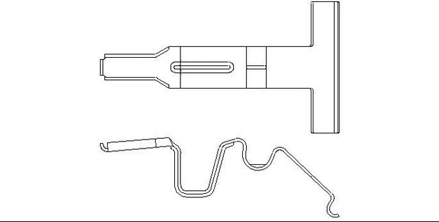 Better Brake Parts Disc Brake Pad Retaining Clip P/N:12671 Fits: Mercedes-benz C230 07-03, Mercedes-benz C230 98-97, Mercedes-benz E320 02-96, Mercedes-benz E430 02-98, Mercedes-benz Slk230 04-98, Mercedes-benz Slk320 04-01, Mercedes-benz Slk350 11-05 - Image 1