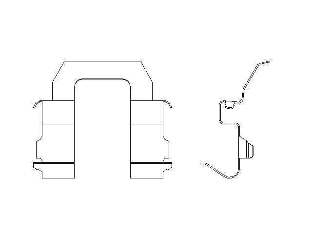 Better Brake Parts Disc Brake Pad Retaining Clip P/N:12680 Fits: Isuzu Amigo 93-89, Isuzu Pickup 95-89, Isuzu Trooper 91-88 - Image 1