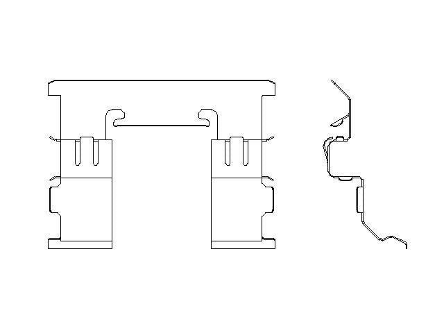 Better Brake Parts Disc Brake Pad Retaining Clip P/N:12805 Fits: Infiniti G35 05-03, Infiniti I30 01-00, Infiniti I35 04-02, Nissan 350z 05-03, Nissan Altima 06-02, Nissan Cube 14-09, Nissan Maxima 03-00, Nissan Sentra 19-07, Nissan Versa 12-07 - Image 1