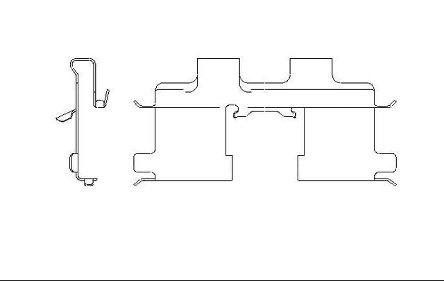Better Brake Parts Disc Brake Pad Retaining Clip P/N:12869 Fits: Hyundai Azera, Hyundai Elantra, Hyundai Santa Fe, Hyundai Sonata, Hyundai Tucson, Hyundai Xg300, Hyundai Xg350, Kia Amanti, Kia Optima, Kia Sportage - Image 1