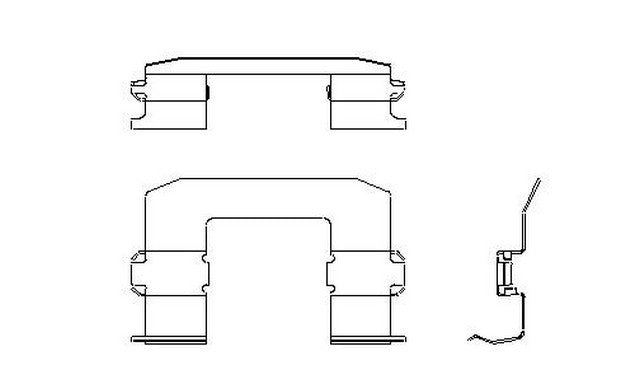 Better Brake Parts Disc Brake Pad Retaining Clip P/N:12882 Fits: Hyundai Santa Fe 06-01, Hyundai Xg300 2001, Hyundai Xg350 05-02, Kia Amanti 06-04, Kia Sedona 05-02, Kia Sorento 09-03 - Image 1