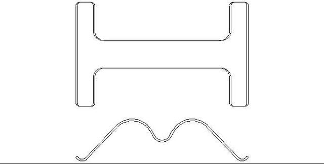 Better Brake Parts Disc Brake Pad Retaining Clip P/N:12912 Fits: Lexus Ls430 06-01 - Image 1