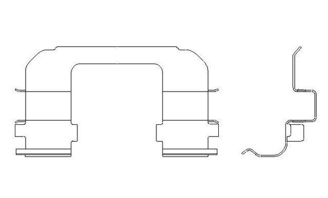 Better Brake Parts Disc Brake Pad Retaining Clip P/N:13061 Fits: Chevrolet Aveo, Chevrolet Aveo5, Chevrolet Spark, Chevrolet Spark Ev, Daewoo Lanos, Daewoo Leganza, Daewoo Nubira, Pontiac G3, Suzuki Forenza, Suzuki Reno - Image 1