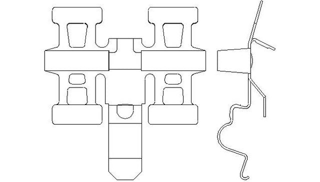 Better Brake Parts Disc Brake Pad Retaining Clip P/N:13075 Fits: Lexus Gs300 05-98, Lexus Gs400 00-98, Lexus Gs430 05-01, Lexus Is300 05-01, Lexus Sc430 10-02 - Image 1