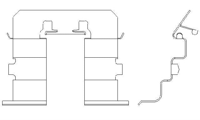 Better Brake Parts Disc Brake Pad Retaining Clip P/N:13117 Fits: Mazda Protege 03-01, Mazda Protege5 03-02 - Image 1
