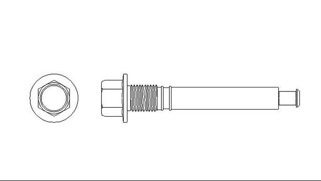 Better Brake Parts Disc Brake Caliper Pin P/N:13132 Fits: Chrysler 200, Chrysler Sebring, Dodge Avenger, Dodge Caliber, Jeep Compass, Jeep Patriot, Mazda 6, Mitsubishi Lancer, Mitsubishi Montero, Mitsubishi Outlander, Mitsubishi Outlander Sport - Image 1