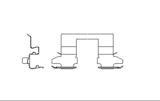 Better Brake Parts Disc Brake Pad Retaining Clip P/N:13281 Fits: Buick Allure 09-05, Buick Lacrosse 09-05, Chevrolet Impala 13-11, Chevrolet Impala Limited 16-14, Pontiac Grand Prix 08-04 - Image 1