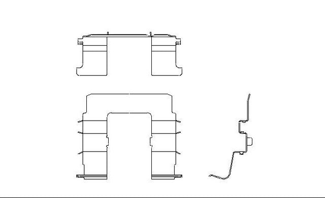 Better Brake Parts Disc Brake Pad Retaining Clip P/N:13324 Fits: Hyundai Accent 11-06, Kia Rio 11-03, Kia Rio5 11-06, Kia Spectra 04-01 - Image 1