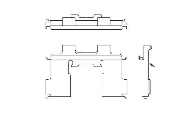 Better Brake Parts Disc Brake Pad Retaining Clip P/N:13327 Fits: Kia Sorento 09-03 - Image 1