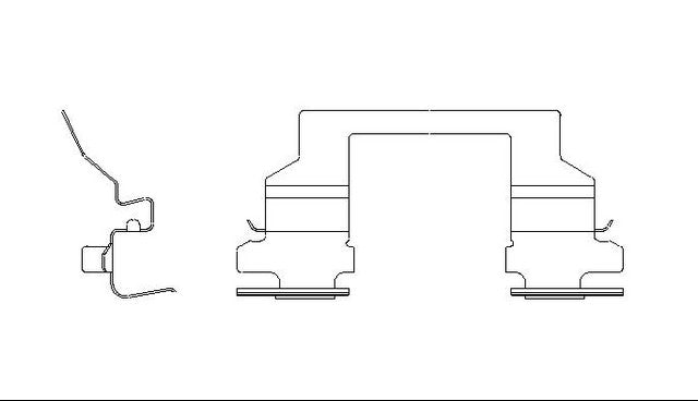 Better Brake Parts Disc Brake Pad Retaining Clip P/N:13333 Fits: Chevrolet Cobalt 08-05, Chevrolet Hhr 11-06, Chevrolet Malibu 12-04, Pontiac G5 10-07, Pontiac G6 10-05, Pontiac Solstice 09-06, Saturn Aura 09-07, Saturn Ion 07-04, Saturn Sky 10-07 - Image 1