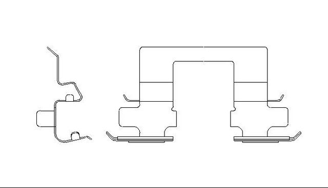 Better Brake Parts Disc Brake Pad Retaining Clip P/N:13334 Fits: Chevrolet Cobalt 08-05, Chevrolet Hhr 10-08, Chevrolet Malibu 12-04, Pontiac G5 10-07, Pontiac G6 10-05, Saturn Aura 09-07, Saturn Ion 07-04 - Image 1