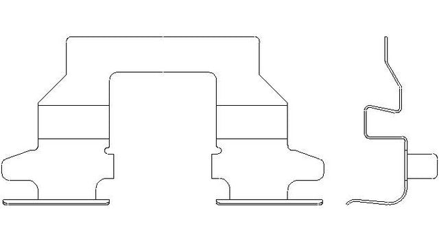 Better Brake Parts Disc Brake Pad Retaining Clip P/N:13337 Fits: Infiniti Ex35, Infiniti Ex37, Infiniti Fx35, Infiniti Fx37, Infiniti Fx45, Infiniti G25, Infiniti G35, Infiniti G37, Infiniti Jx35, Infiniti M35 - Image 1