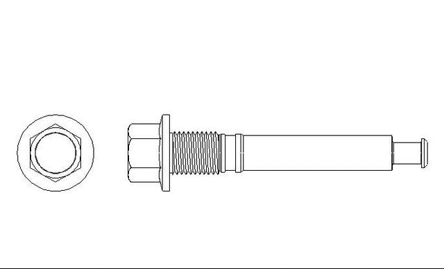Better Brake Parts Disc Brake Caliper Pin P/N:13397 Fits: Chrysler 200, Chrysler Sebring, Dodge Avenger, Dodge Caliber, Jeep Compass, Jeep Patriot, Mitsubishi Endeavor, Mitsubishi Lancer, Mitsubishi Outlander, Mitsubishi Outlander Sport, Nissan Versa - Image 1