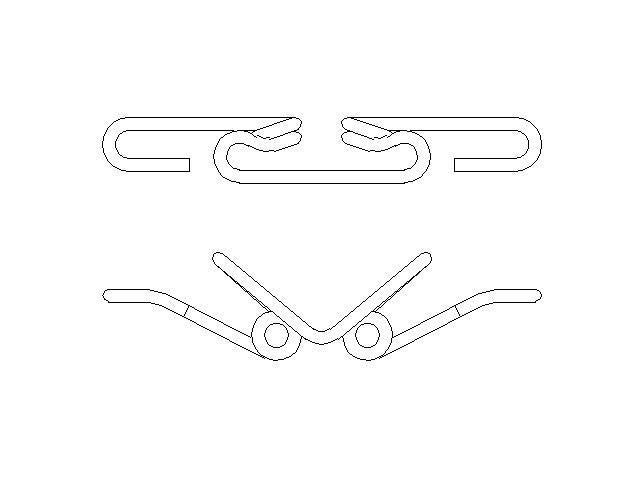 Better Brake Parts Disc Brake Pad Spring P/N:13443 Fits: Dodge Sprinter 2500 06-03, Dodge Sprinter 3500 06-03, Freightliner Sprinter 2500 06-02, Freightliner Sprinter 3500 06-02 - Image 1
