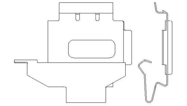 Better Brake Parts Disc Brake Pad Retaining Clip P/N:13450 Fits: Dodge Sprinter 2500 06-03, Dodge Sprinter 3500 06-03, Freightliner Sprinter 2500 06-02, Freightliner Sprinter 3500 06-02, Mercedes-benz G500 08-02, Mercedes-benz G55 Amg 04-03 - Image 1