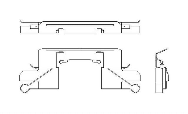 Better Brake Parts Disc Brake Pad Retaining Clip P/N:13546 Fits: Chevrolet City Express 18-15, Nissan Frontier 24-05, Nissan Leaf 14-11, Nissan Nv200 20-13, Nissan Pathfinder 12-05, Nissan Xterra 15-05, Suzuki Equator 12-09 - Image 1