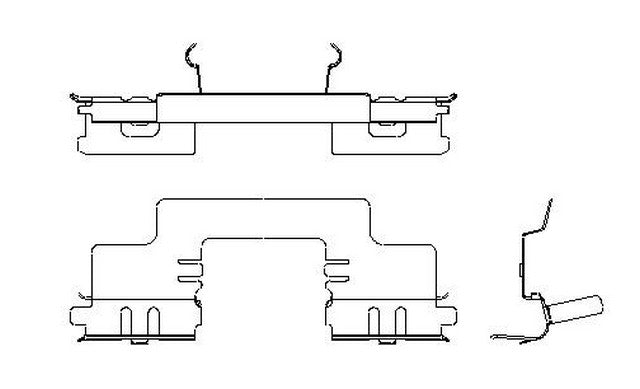 Better Brake Parts Disc Brake Pad Retaining Clip P/N:13638 Fits: Cadillac Deville, Cadillac Dts, Cadillac Escalade, Cadillac Escalade Esv, Cadillac Escalade Ext, Chevrolet Avalanche, Chevrolet Silverado 1500, Chevrolet Suburban 1500, Chevrolet Tahoe - Image 1