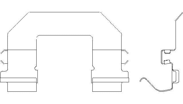 Better Brake Parts Disc Brake Pad Retaining Clip P/N:13699 Fits: Kia Spectra 09-04, Kia Spectra5 09-05 - Image 1