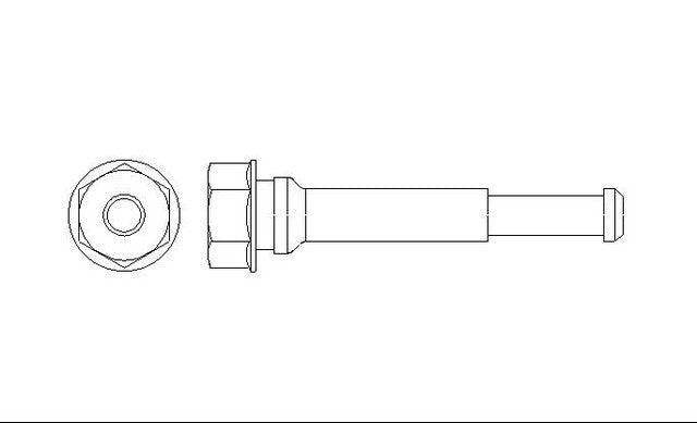 Better Brake Parts Disc Brake Caliper Bolt P/N:13755 Fits: Ford Fusion 12-06, Lincoln Mkz 12-07, Mazda 6 13-06, Mercury Milan 11-06 - Image 1