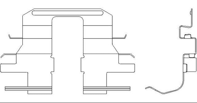 Better Brake Parts Disc Brake Pad Retaining Clip P/N:13766 Fits: Saab 9-2x 06-05, Subaru Forester 08-04, Subaru Impreza 07-04 - Image 1