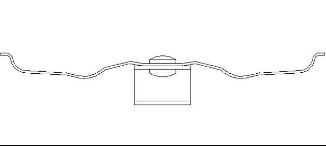 Better Brake Parts Disc Brake Pad Retaining Clip P/N:13801 Fits: Alfa Romeo 4c, Cadillac Cts, Cadillac Sts, Chevrolet Camaro, Chevrolet Cobalt, Chevrolet Hhr, Chevrolet Ss, Chrysler 300, Dodge Challenger, Dodge Charger, Dodge Magnum, Jeep Grand Cherokee - Image 1