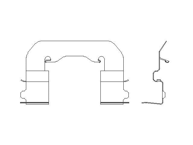 Better Brake Parts Disc Brake Pad Retaining Clip P/N:13811 Fits: Hyundai Azera, Hyundai Entourage, Hyundai Nexo, Hyundai Santa Fe, Hyundai Santa Fe Sport, Hyundai Santa Fe Xl, Hyundai Veloster, Kia Forte5, Kia Sedona, Kia Sorento - Image 1