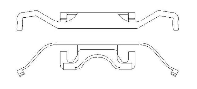 Better Brake Parts Disc Brake Caliper Support Spring P/N:13815 Fits: BMW 325i 2006, BMW 325xi 2006, BMW 528i 98-97 - Image 1