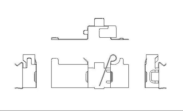 Better Brake Parts Disc Brake Pad Retaining Clip P/N:13833 Fits: Lexus Es300h 18-13, Lexus Es350 18-07, Toyota Avalon 18-08, Toyota Camry 17-07 - Image 1