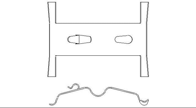 Better Brake Parts Disc Brake Pad Retaining Clip P/N:13890 Fits: Audi Q7, Mercedes-benz G550 4x4, Porsche 911, Porsche Boxster, Porsche Carrera Gt, Porsche Cayenne, Porsche Cayman, Volkswagen Touareg - Image 1