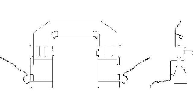 Better Brake Parts Disc Brake Pad Retaining Clip P/N:13951 Fits: Infiniti Ex35, Infiniti Ex37, Infiniti G25, Infiniti G35, Infiniti G37, Infiniti M35, Infiniti M35h, Infiniti M37, Infiniti M45 - Image 1