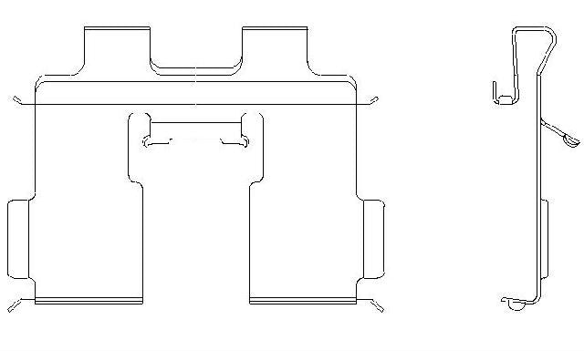 Better Brake Parts Disc Brake Pad Retaining Clip P/N:13958 Fits: Hyundai Santa Fe 09-07, Kia Sedona 2006 - Image 1