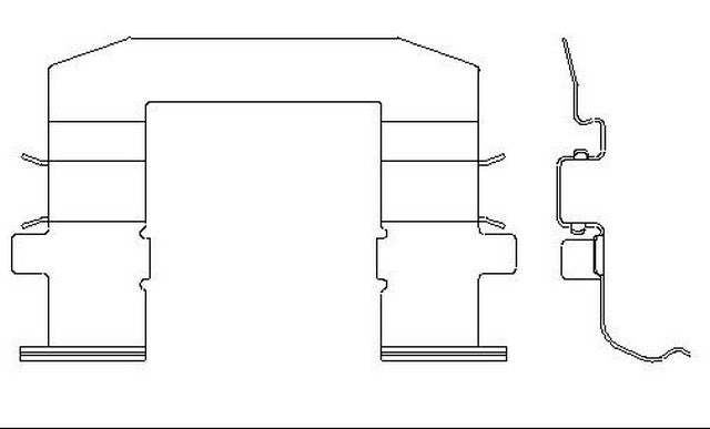 Better Brake Parts Disc Brake Pad Retaining Clip P/N:13966 Fits: Hyundai Veracruz 12-07, Kia Sedona 21-15 - Image 1