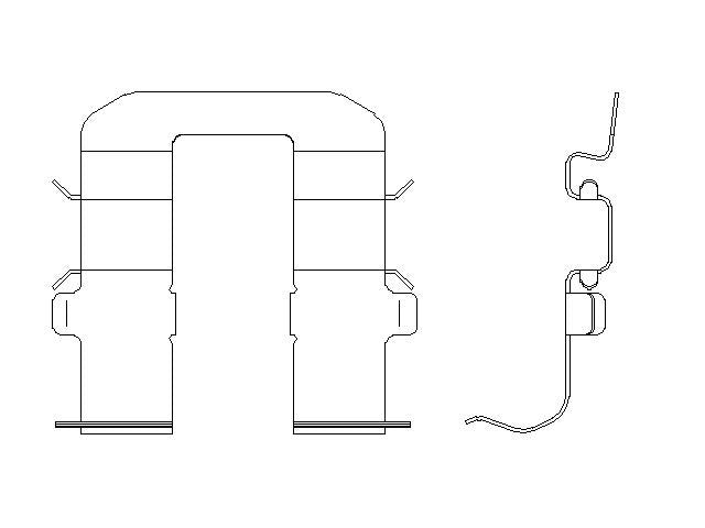Better Brake Parts Disc Brake Pad Retaining Clip P/N:13968 Fits: Hyundai Veracruz 12-07, Kia Sedona 21-15 - Image 1