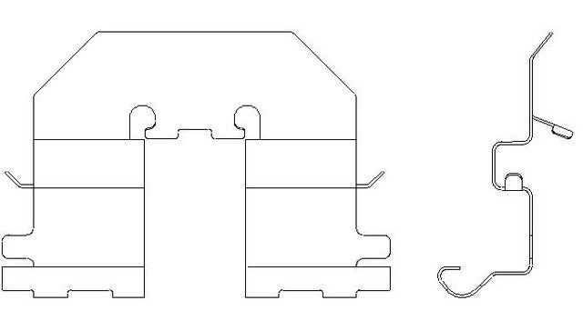 Better Brake Parts Disc Brake Pad Retaining Clip P/N:14010 Fits: Hyundai Accent, Hyundai Azera, Hyundai Elantra, Hyundai Elantra Coupe, Hyundai Sonata, Kia Amanti, Kia Optima, Kia Rio, Kia Soul, Mini Cooper - Image 1